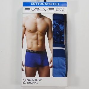 NIP Evolve 2(X)ist COTTON Men's No Show Trunks L